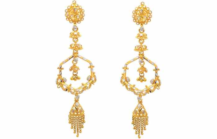 Bhindi Jewelers Ex Uberant Gold Drop Earrings