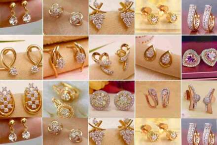 Gold and Diamond Earrings Designs For Daily Use