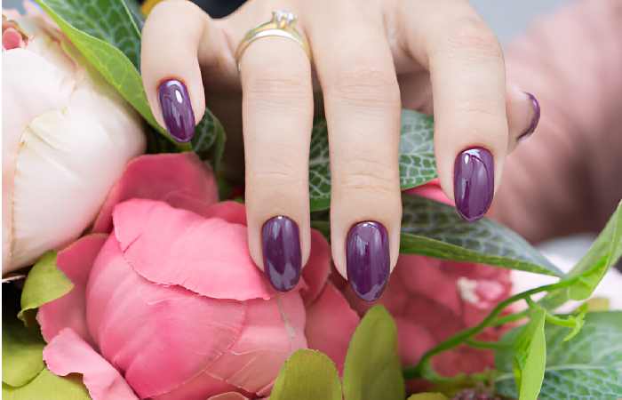 Purple Press On Nails