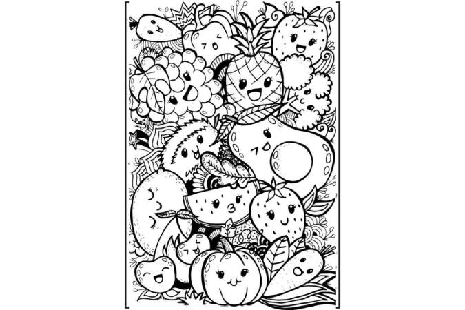 Coloring book page illustration