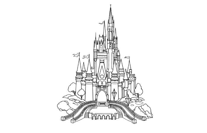 Disney Coloring Pages – Cinderella Castle