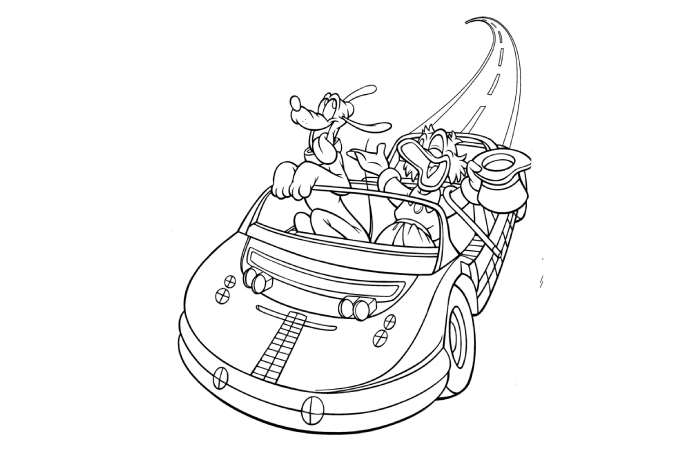 Disney Coloring Pages – Test Track