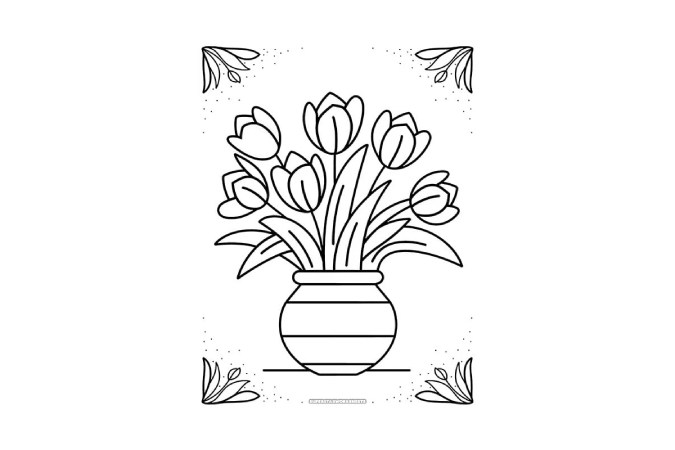 Flower Coloring Pages - Superstar Worksheets