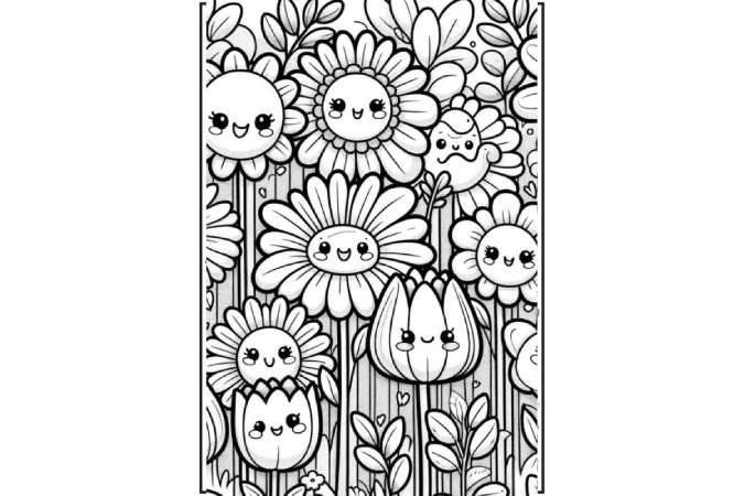 Flowers Coloring Page