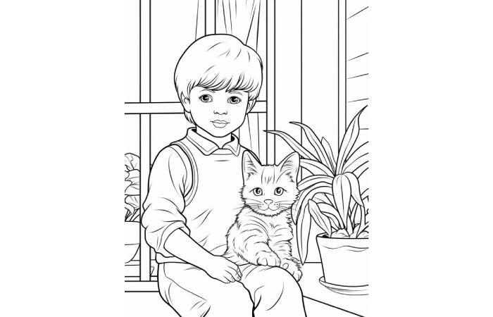 Free Download Colouring Page of School Boy Teenage Boy Cool Boy Coloring Book