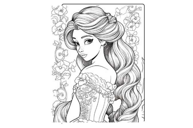 Gorgeous Princess Coloring Pages