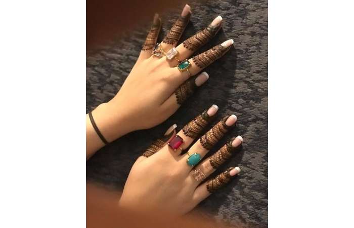 Half Finger Mehndi Design