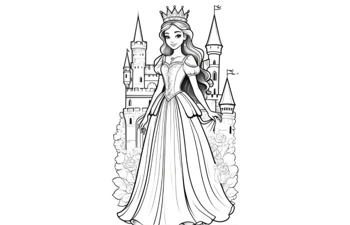 Kids' Princess Coloring Page