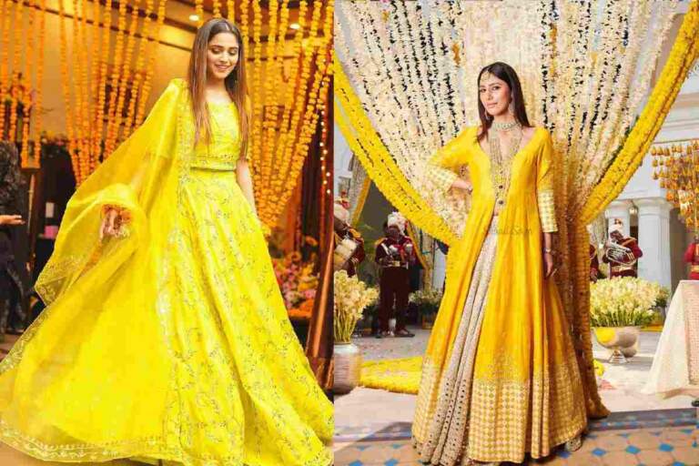 Best Haldi Dress for Bride Sister